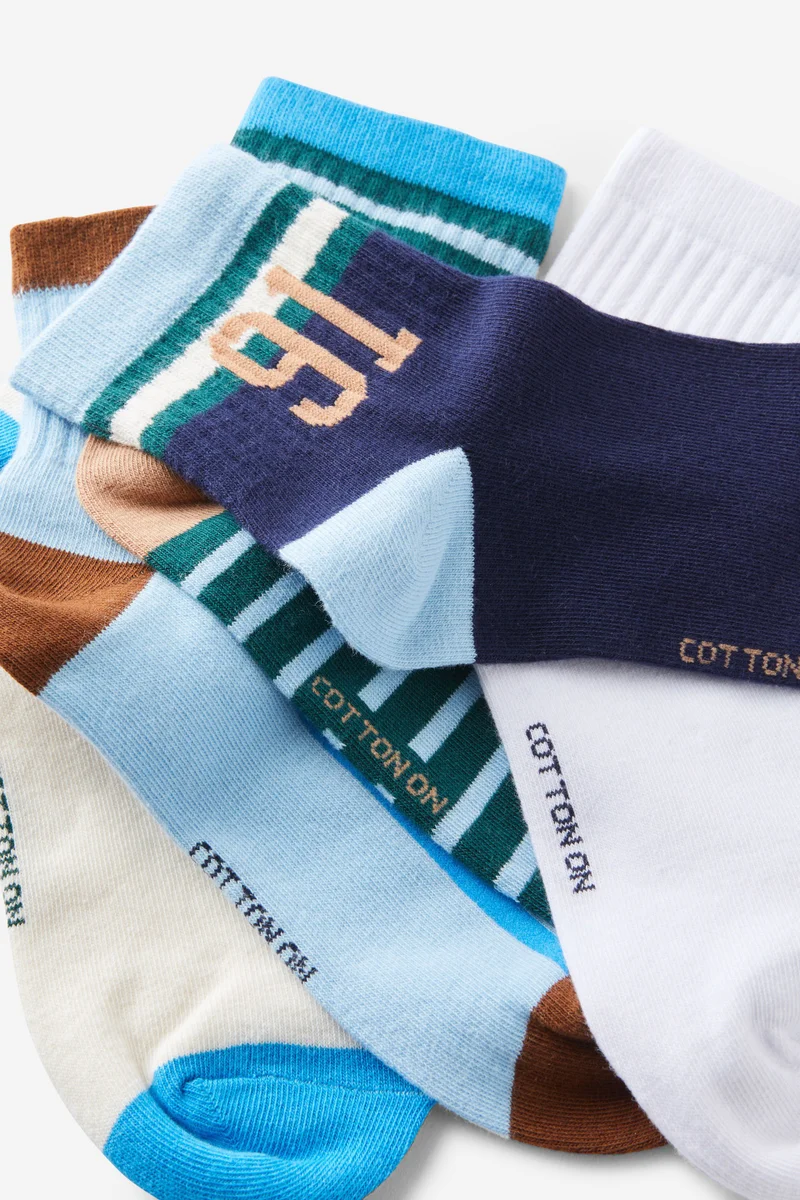 Rubi  5Pk Quarter Crew Sock for Women | Best Price UAE